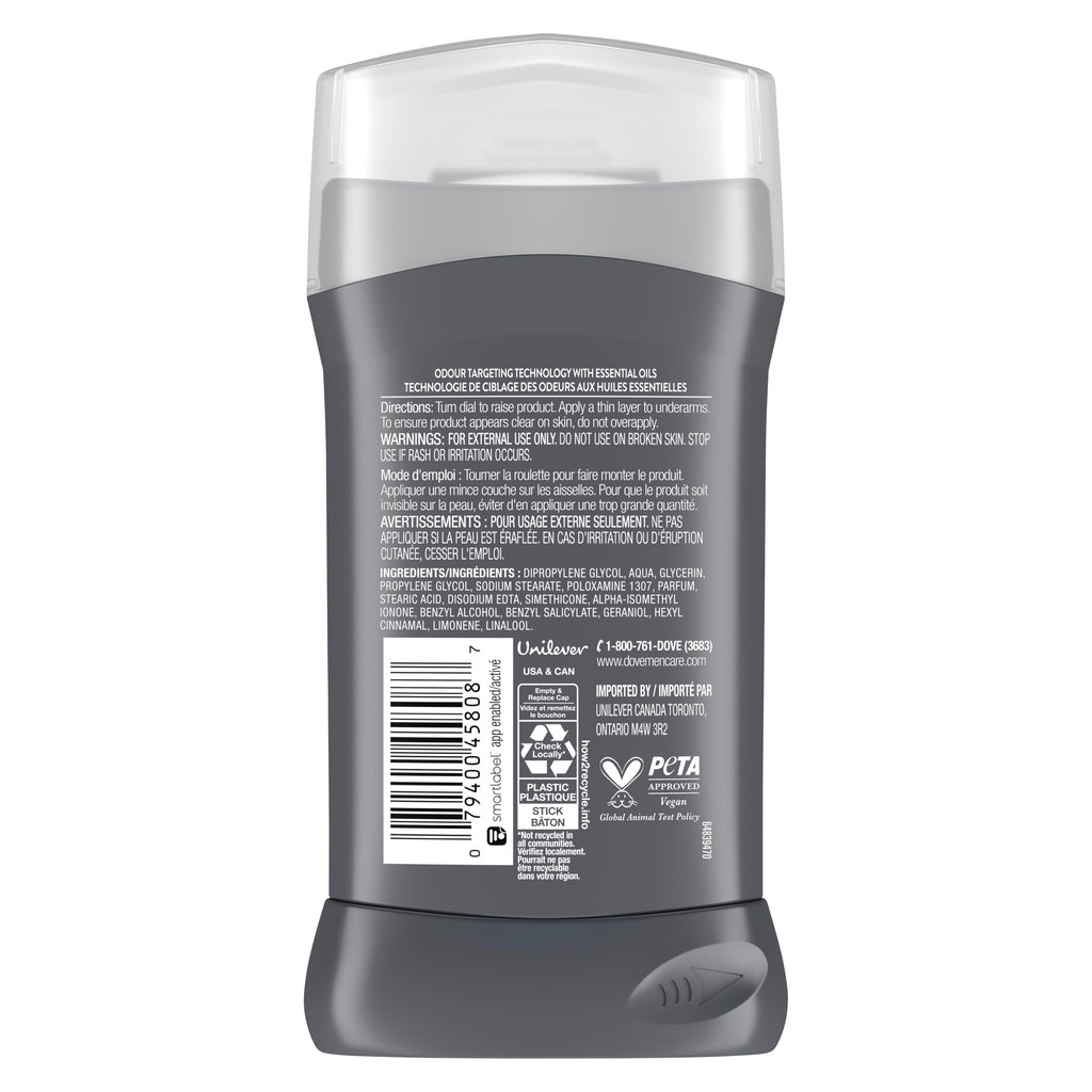 Dove Men+Care Deodorant Stick aluminum-free deodorant formula with 72-hour protection Sport Fresh and triple action moisturizer 85 g
