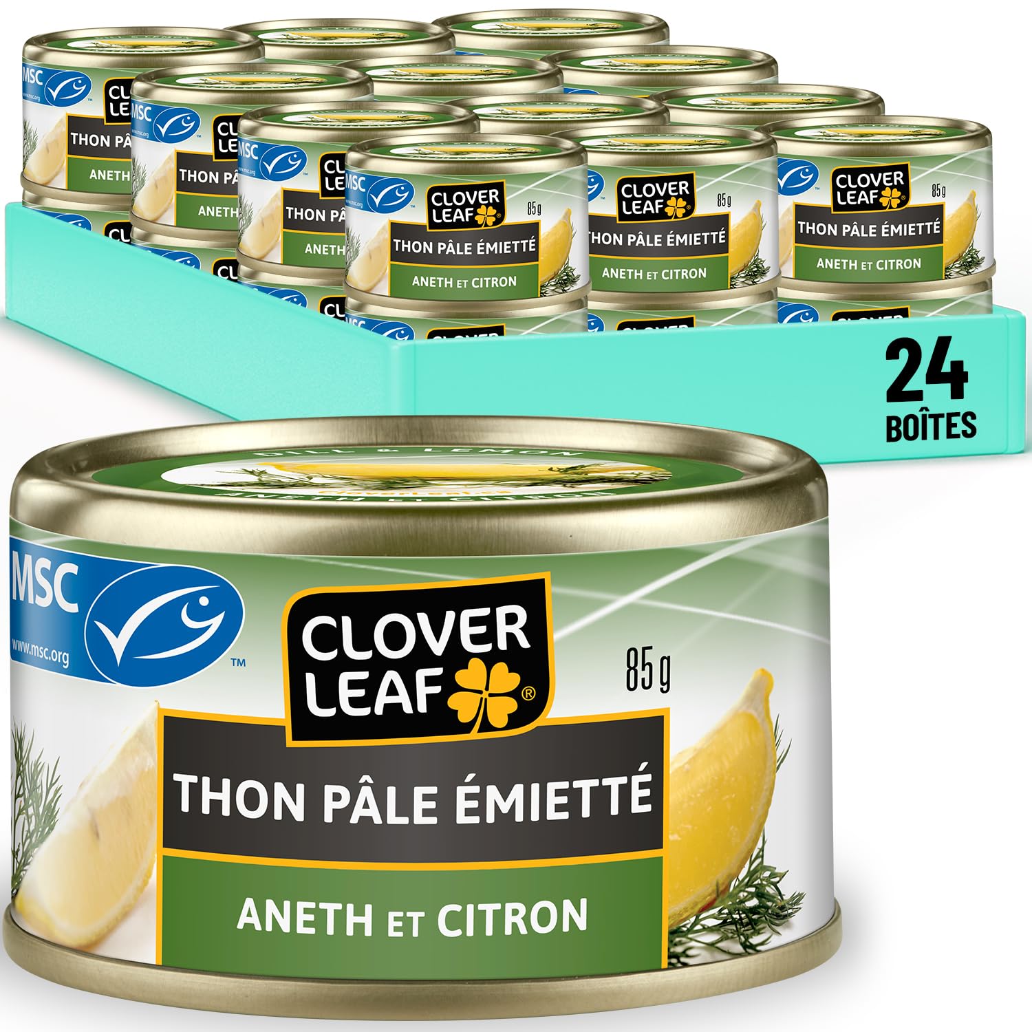 Clover Leaf Flake Light Tuna - 85g, 24 Count - Flavoured Canned Skipjack Tuna - High In Protein - 15g Of Protein per 85g Serving