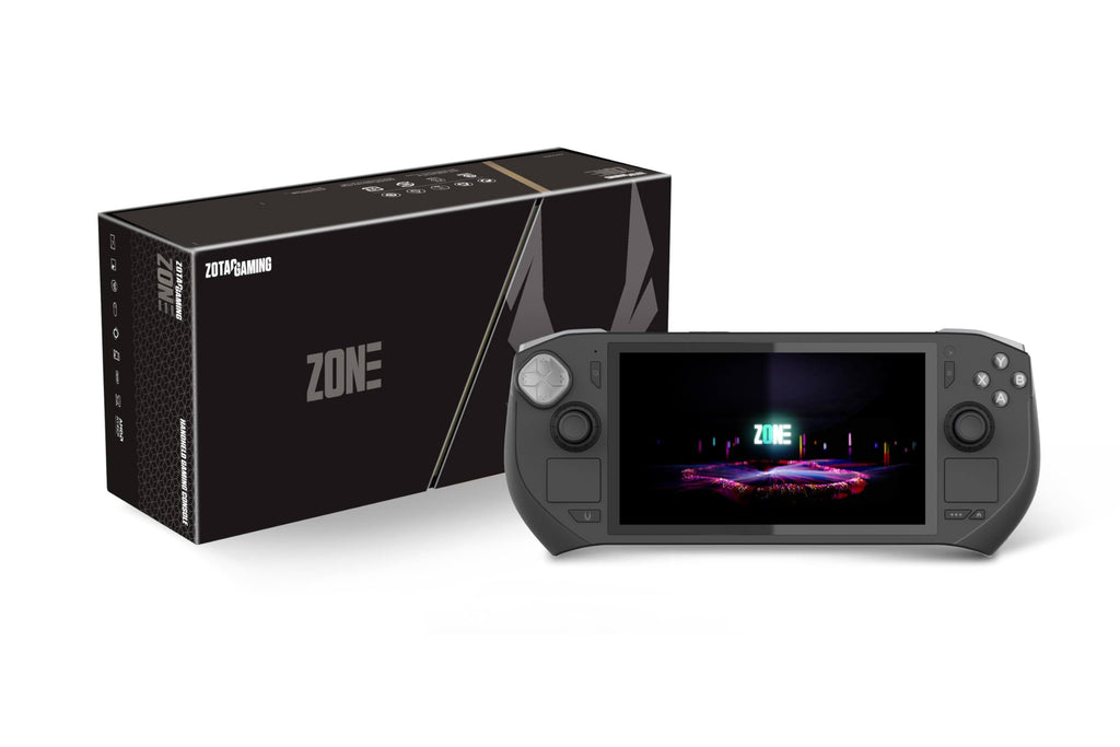 ZOTAC Gaming Zone Gaming Console,Handheld,AMD 8840U,AMOLED,16GB LPDDR5X,512GB M.2 SSD,2X USB4,WIN11 Home,Universal Plug