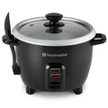Toastmaster Electric Rice Cooker - Large Capacity for Soups, Oatmeal & More - Automatic Rice Cooker with Tempered Glass Lid & Keep Warm Mode - 10-Cup, Black