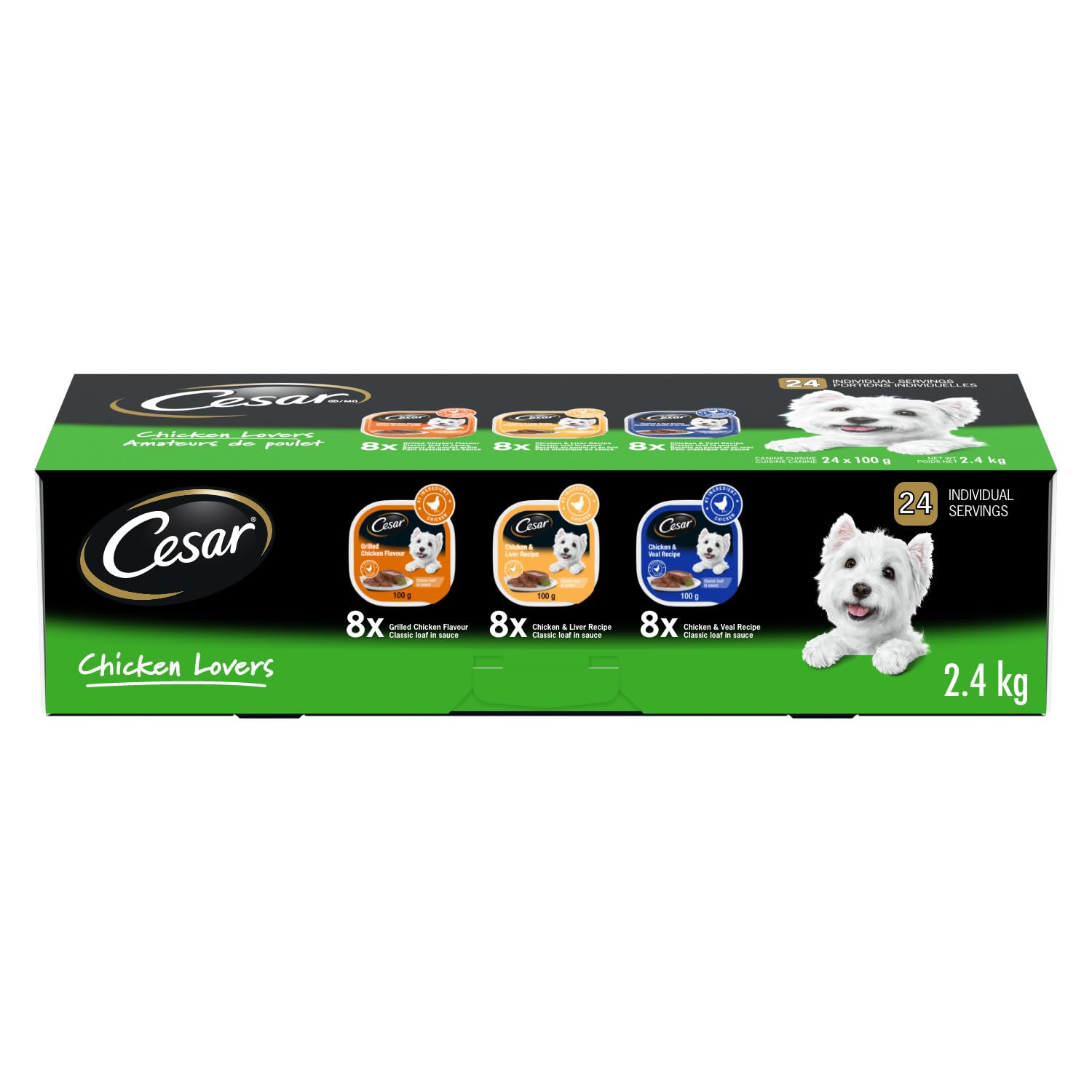 CESAR Classic Loaf in Sauce Adult Wet Dog Food Beef Selects Variety Pack