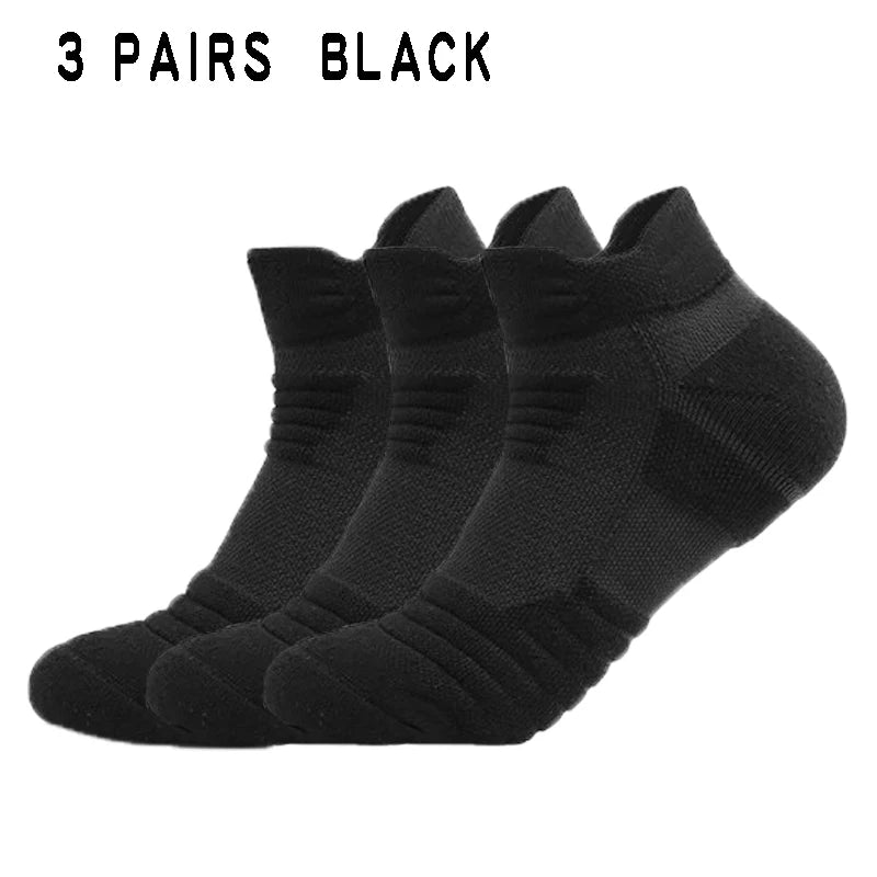 6/12Pairs Breathable Mesh Athletic Terry Socks Cushioned Moisture-managing and Durable Reduces Foot for Running Hiking & Sports