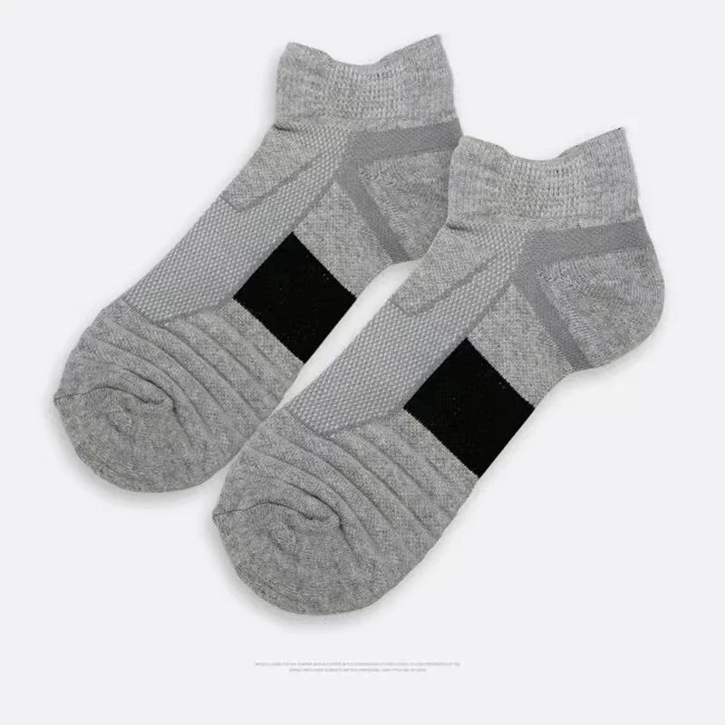 6/12Pairs Breathable Mesh Athletic Terry Socks Cushioned Moisture-managing and Durable Reduces Foot for Running Hiking & Sports