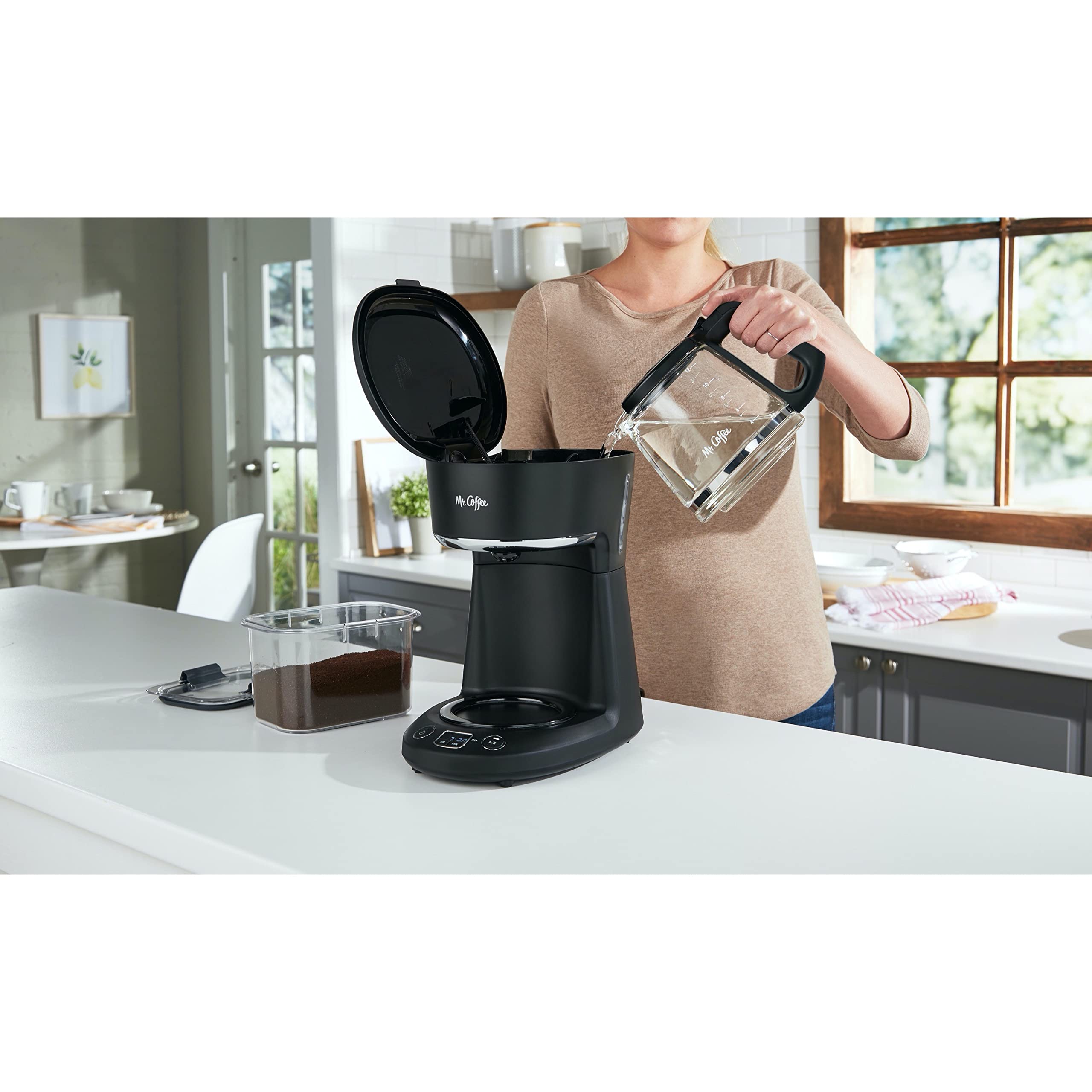 Mr. Coffee Coffee Maker, Programmable Coffee Machine with Auto Pause and Glass Carafe