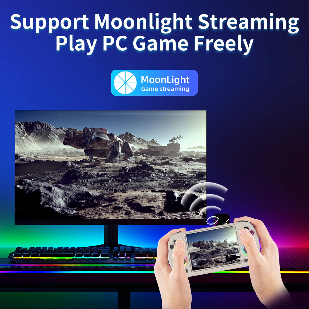 RG40XX H Handheld Game Console 4.0 inch IPS Screen Joystick Support 5g WiFi Bluetooth RGB Lighting Retro Video Game Console