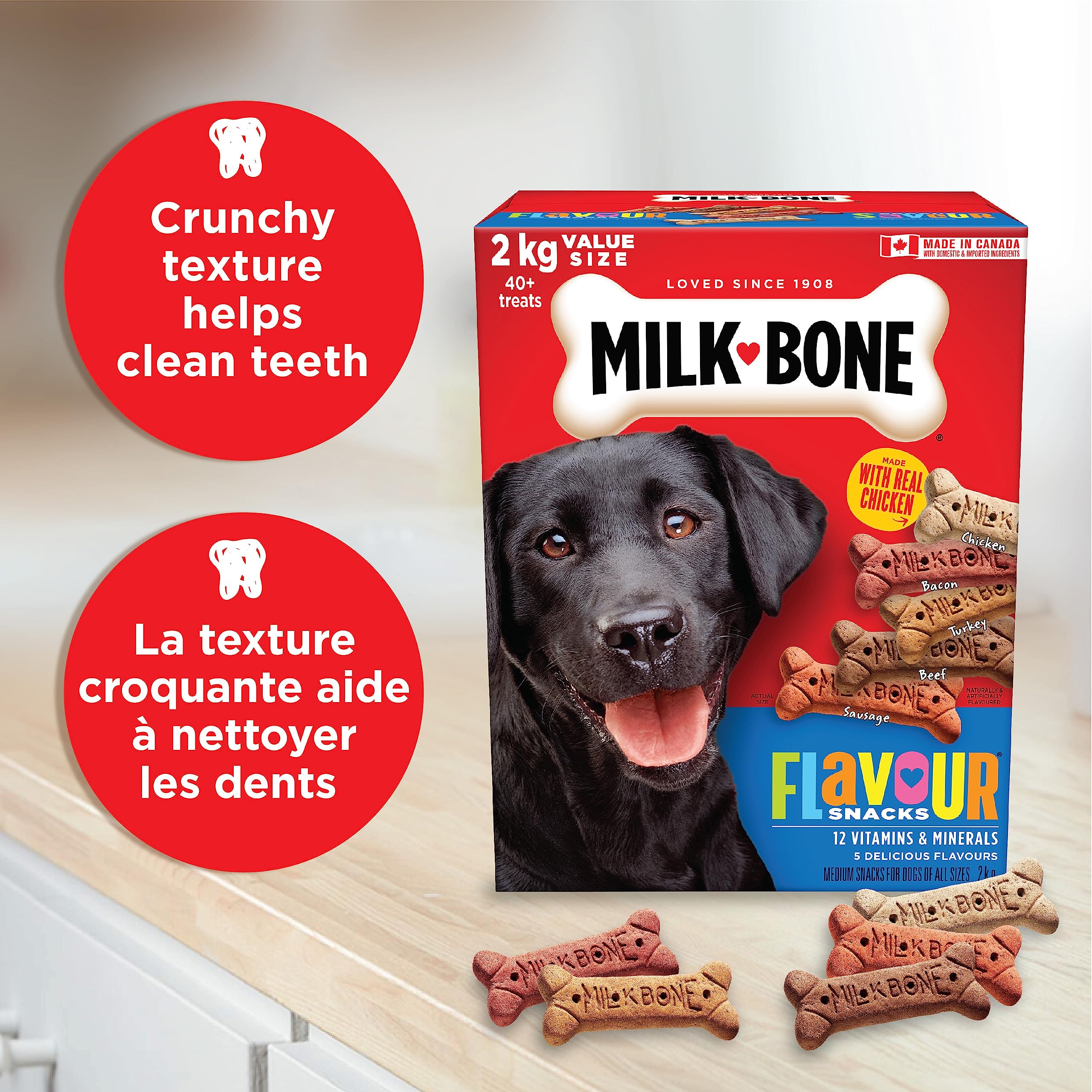 Milk-Bone Flavour Snacks Dog Biscuits Medium Sized Dog Treats