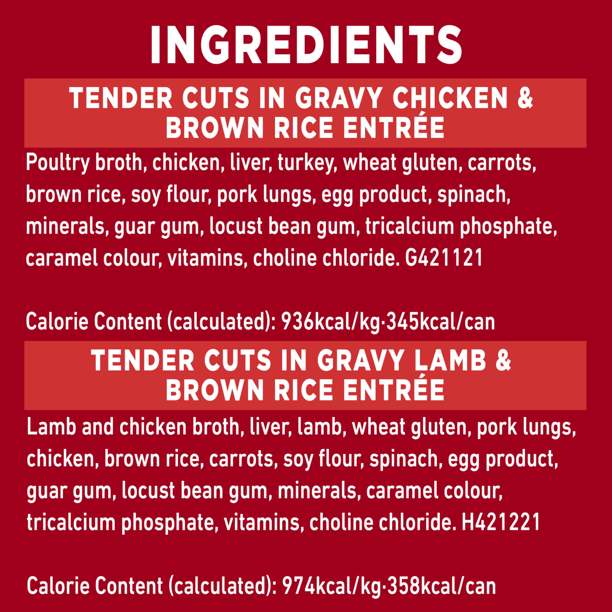 Purina ONE SmartBlend Wet Dog Food Variety Pack, Chicken & Lamb Tender Cuts in Gravy 368g (12 Pack), Brown