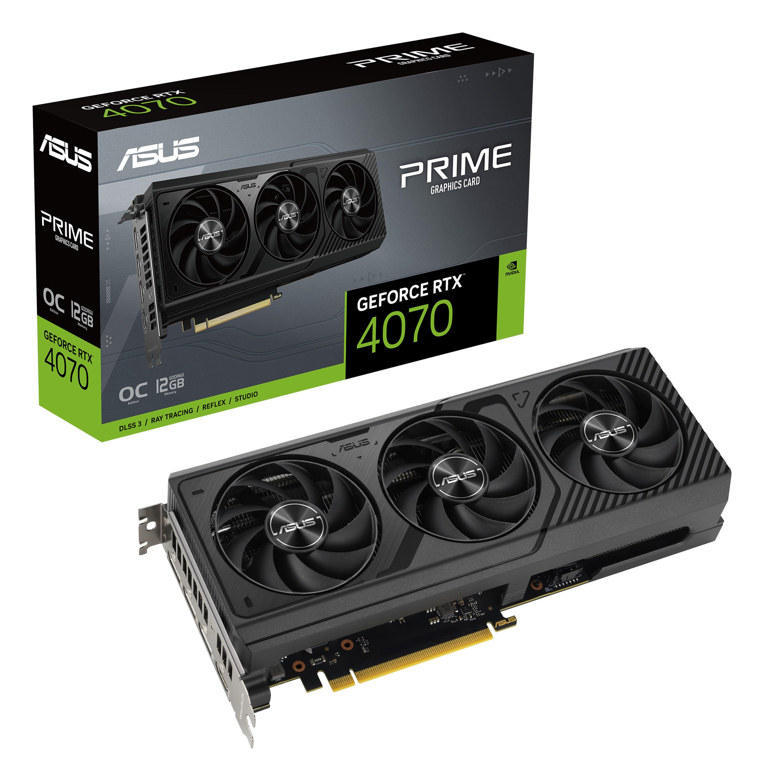 ASUS The SFF-Ready Prime GeForce RTX™ 5070 OC Edition 12GB GDDR7 Graphics Card (PCIe® 5.0, 12GB GDDR7, HDMI®/DP 2.1, 2.5-Slot, Axial-tech Fans, Dual BIOS)