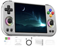 RG477M Retro Handheld Game Console , Aluminum Alloy CNC 4.7 Inch LTPS in-Cell Screen NO Game Card (Silver Blade)