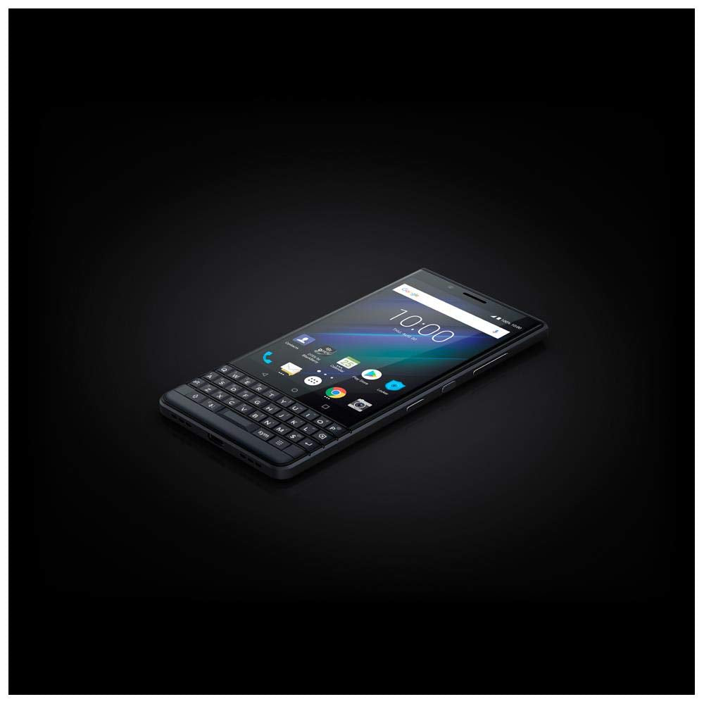 BlackBerry KEY2 LE (Lite) Single-SIM (32GB, BBE100-1, QWERTY Keypad) Factory Unlocked 4G Smartphone - International Version (Slate/Space Blue)