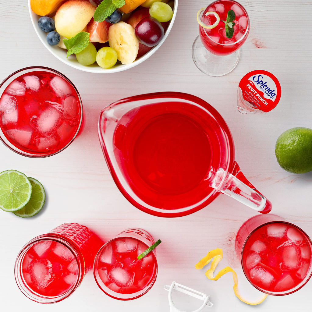 Splenda Peel and Pour Zero Calorie Drink Mix, Naturally Flavored Sugar Free Concentrate, Multi Serve Liquid Pitcher Pods (Fruit Punch)