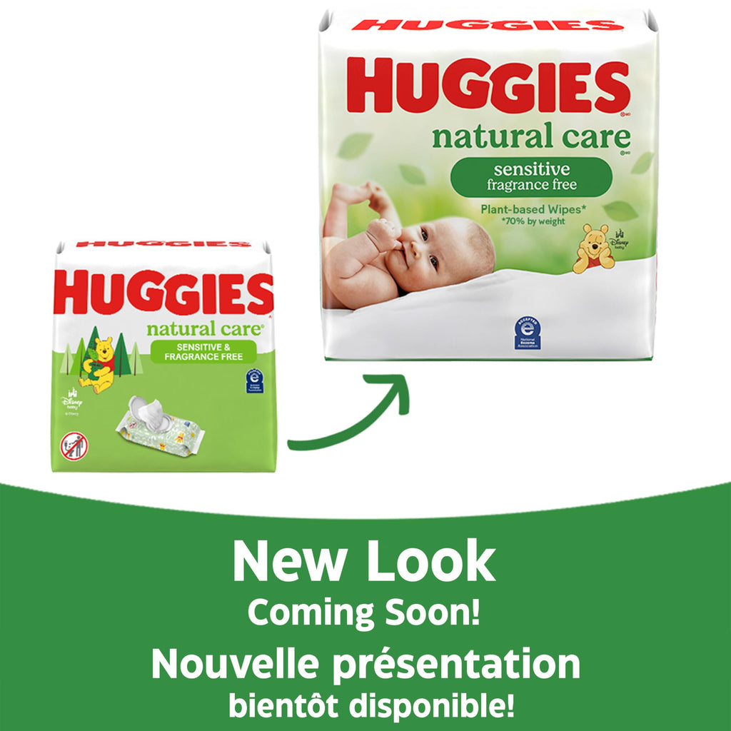 Baby Wipes, Huggies Natural Care Sensitive, UNSCENTED, Hypoallergenic