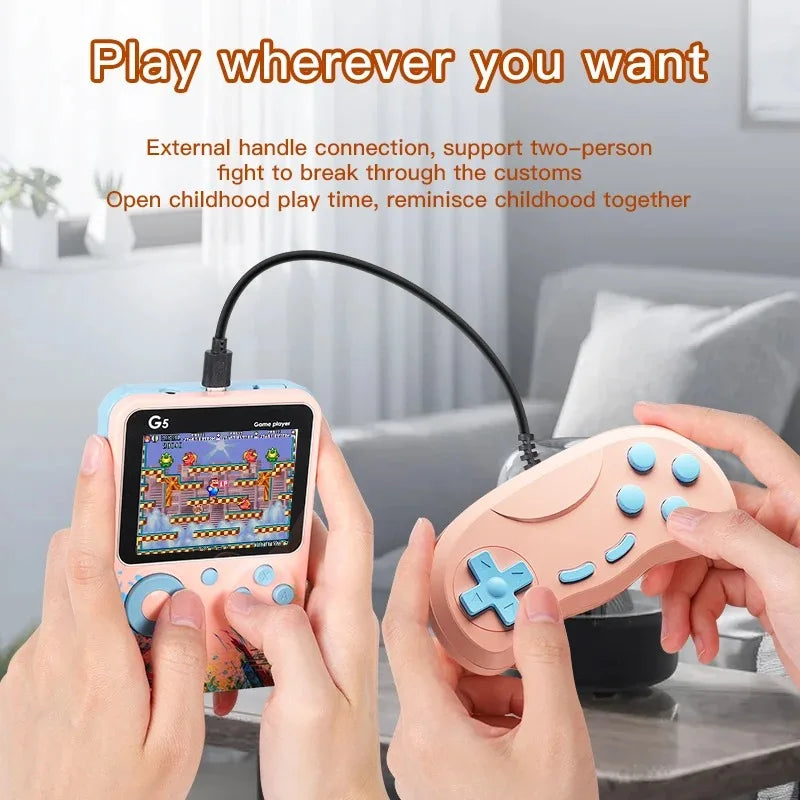 G5 500 In 1 MINI Video Game Handheld Game Players Portable Retro Video Console Boy 8 Bit Color LCD Screen Games