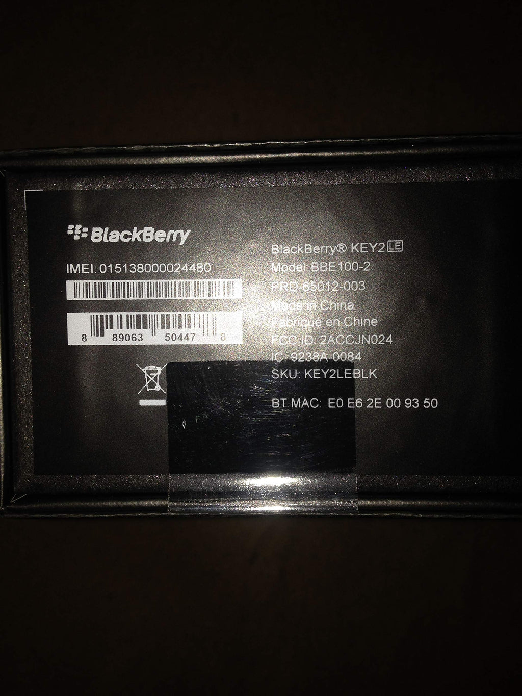 Blackberry Key2 LE BBE100-2 32Gb Black Unlocked