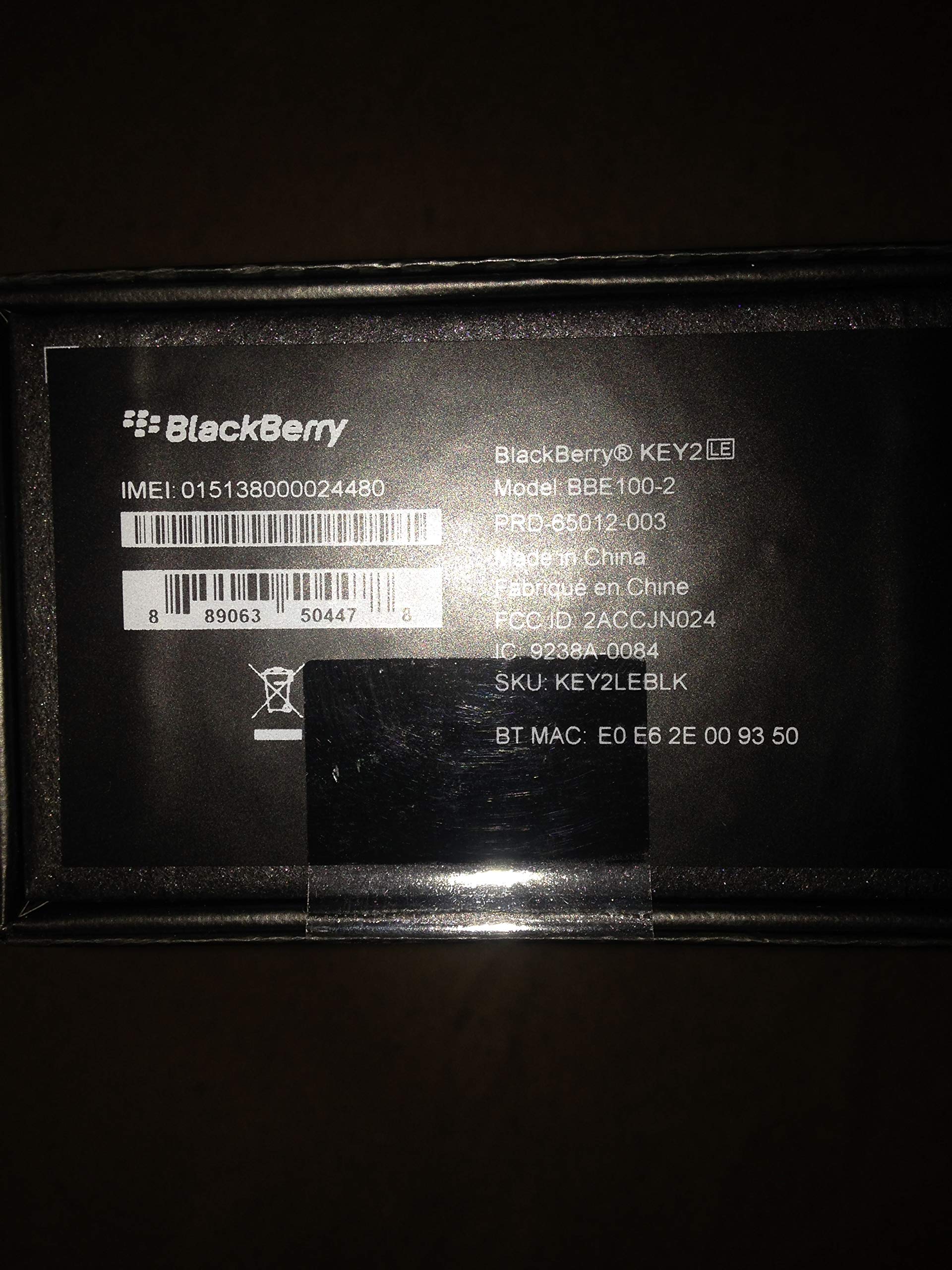 Blackberry Key2 LE BBE100-2 32Gb Black Unlocked
