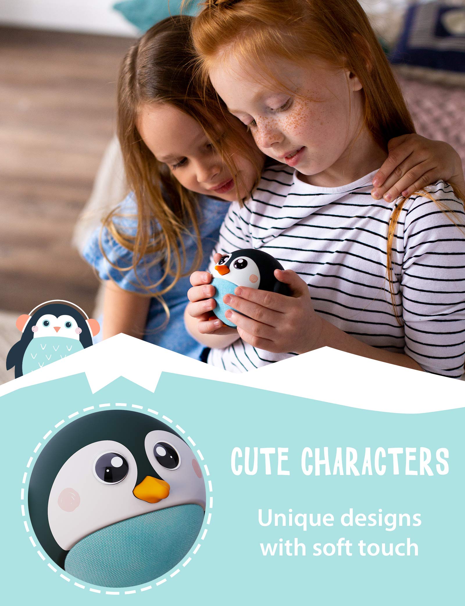 Planet Buddies Owl, Bluetooth Speakers Portable with Great Sound, 33-Foot Bluetooth Range and Built-in Mic. Wireless Speaker for iPhone, Samsung, and More