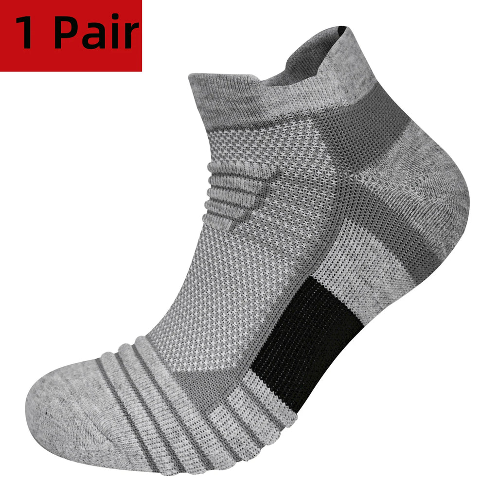 6/12Pairs Breathable Mesh Athletic Terry Socks Cushioned Moisture-managing and Durable Reduces Foot for Running Hiking & Sports