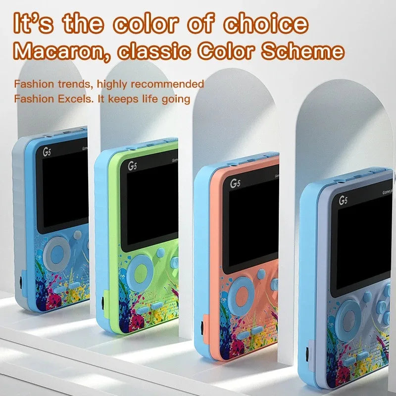 G5 500 In 1 MINI Video Game Handheld Game Players Portable Retro Video Console Boy 8 Bit Color LCD Screen Games