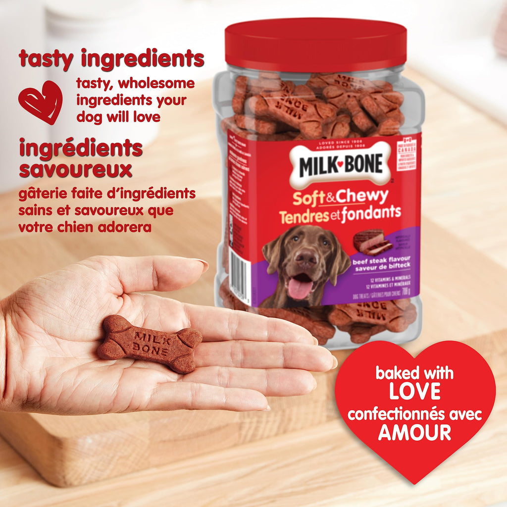 Milk-Bone Soft & Chewy Dog Treats, Tender Oven Baked Snacks Made with Tasty Wholesome Ingredients