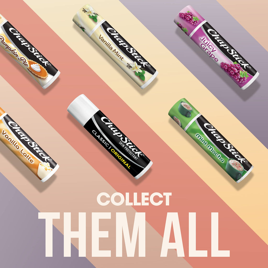 ChapStick Classic (3 Sticks) Original Flavor Skin Protectant Flavored Lip Balm Tube, 0.15 Ounce Each