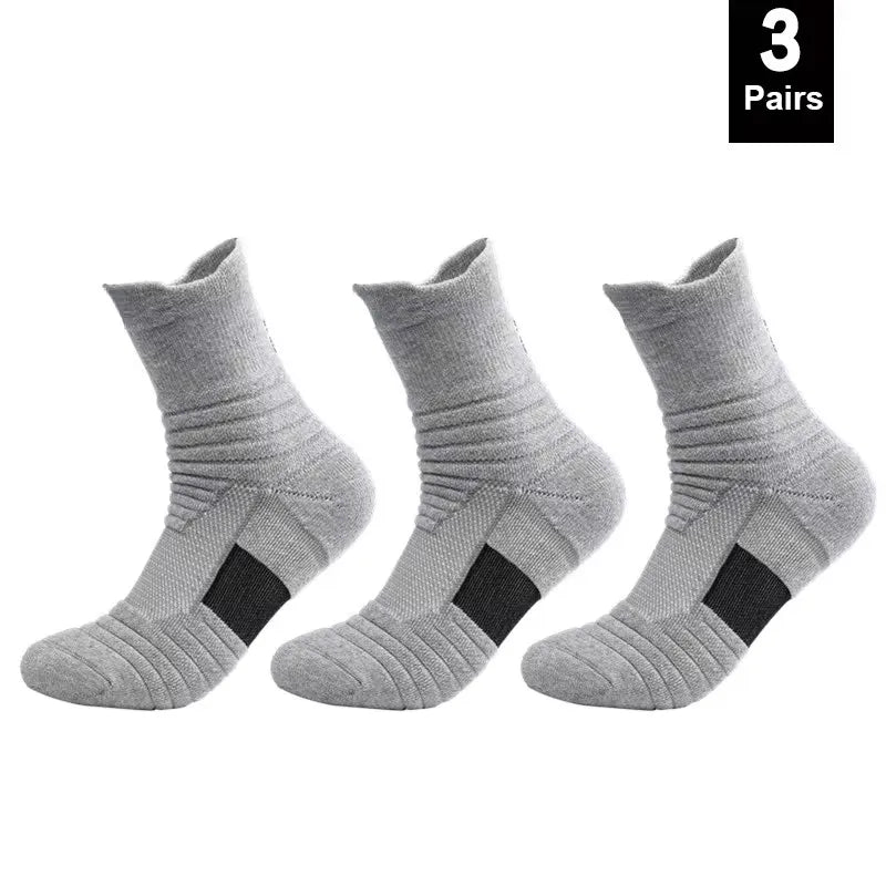 6/12Pairs Breathable Mesh Athletic Terry Socks Cushioned Moisture-managing and Durable Reduces Foot for Running Hiking & Sports