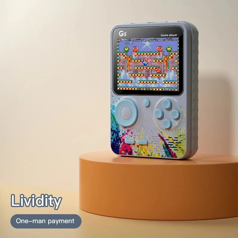 G5 500 In 1 MINI Video Game Handheld Game Players Portable Retro Video Console Boy 8 Bit Color LCD Screen Games