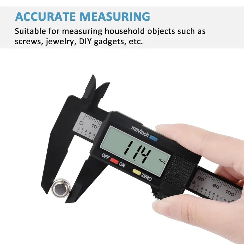 0-150mm High Strength Plastic Student Home Woodworking Gap Play Measuring Calipers Electronic Digital Calipers
