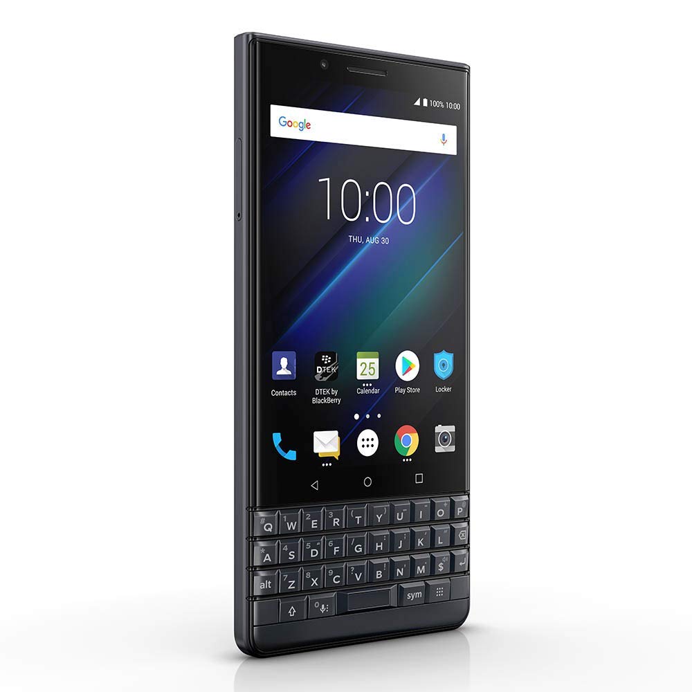 BlackBerry KEY2 LE (BBE-100-4) 64GB, Dual SIM, Dual 13MP+5MP Camera, 4GB RAM, GSM Unlocked International Model, No Warranty (Slate)