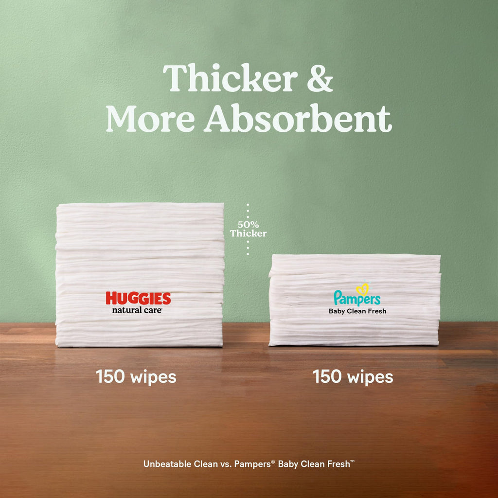 Baby Wipes, Huggies Natural Care Sensitive, UNSCENTED, Hypoallergenic