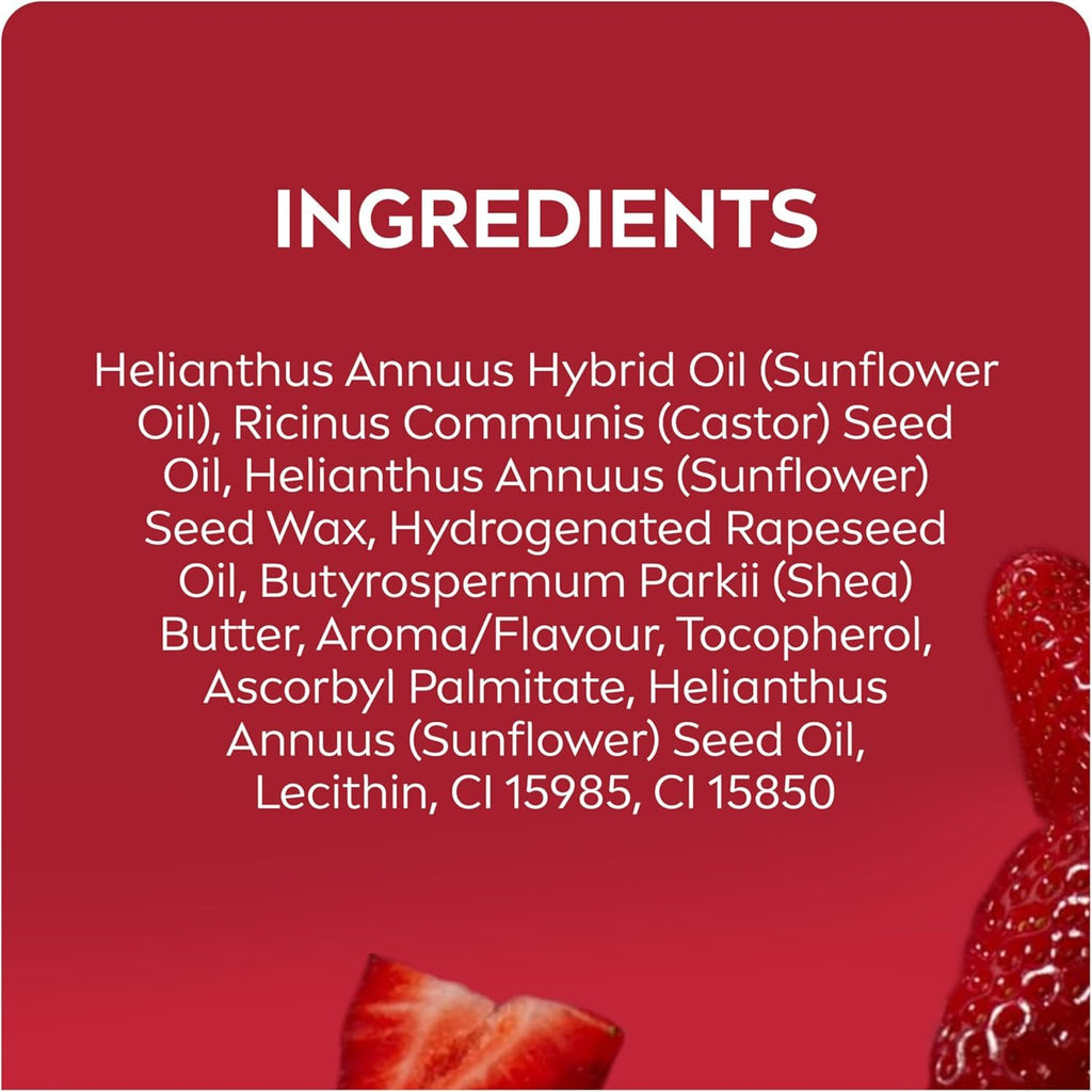 NIVEA Strawberry Shine Lip Balm (2x4.8g) | Shimmery Red Tinted Lip Care, 24H Hydration