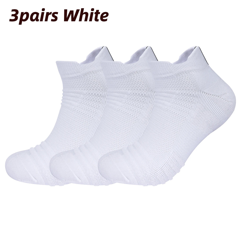 6/12Pairs Breathable Mesh Athletic Terry Socks Cushioned Moisture-managing and Durable Reduces Foot for Running Hiking & Sports