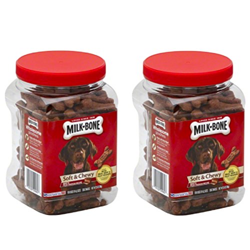 Milk-Bone Soft and Chewy Beef and Filet Mignon Recipe Dog Treats, 25 oz. - 2 Jar