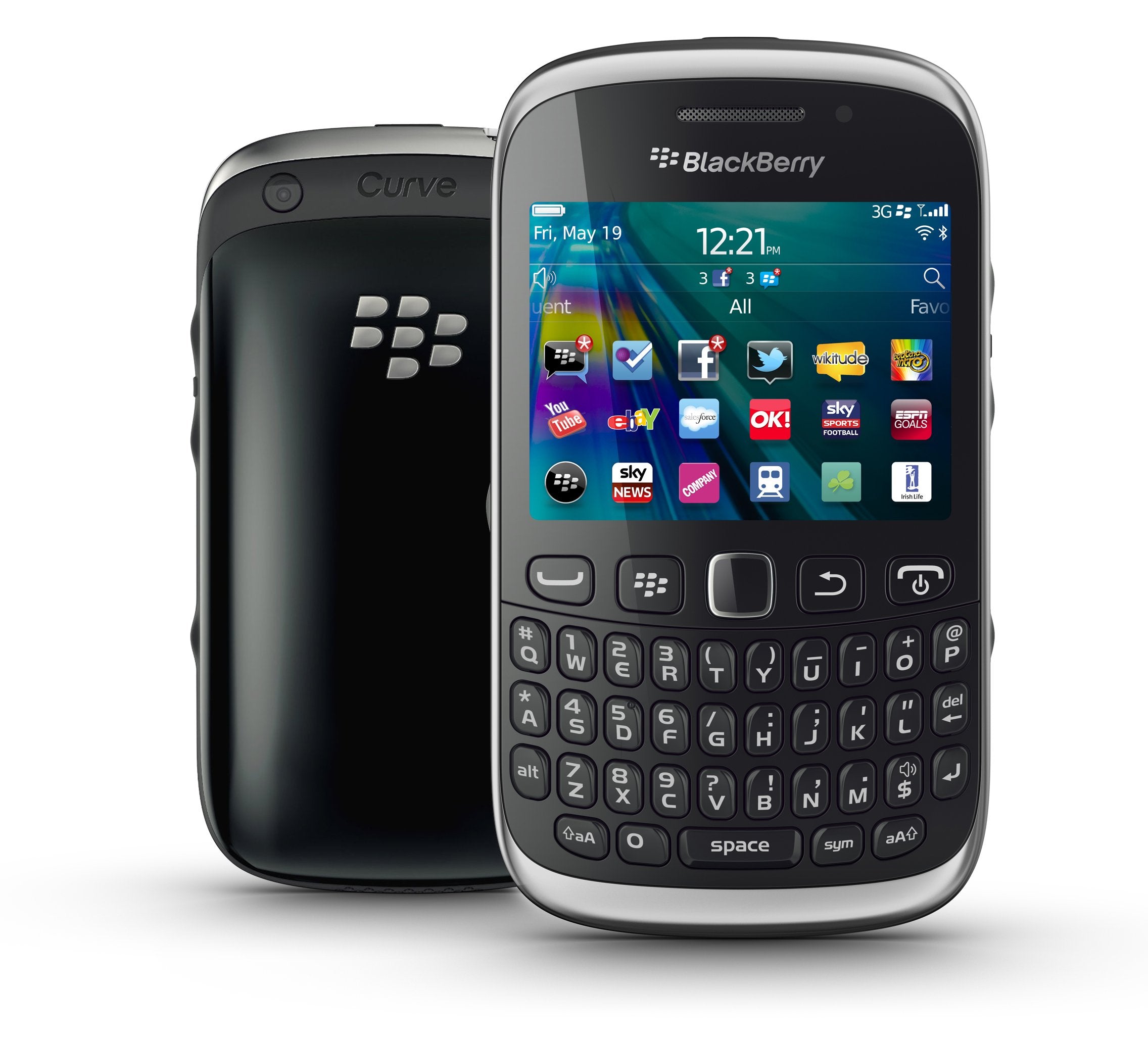 BlackBerry 9320 Curve Unlocked GSM Quad-Band Smartphone with 3.2 MP Camera, Wi-Fi, GPS and 7.1 BlackBerry OS, No Warranty (Black)