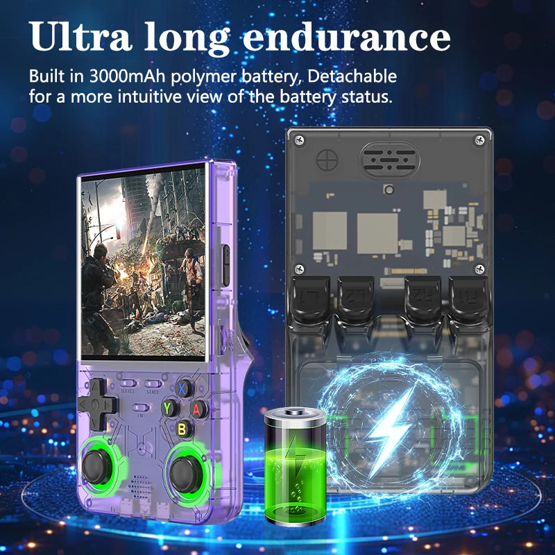 Open Source R36SUltra Retro Handheld Video Game Console Linux System 4.0 Inch IPS Screen Portable Pocket Video Player Boy Gift
