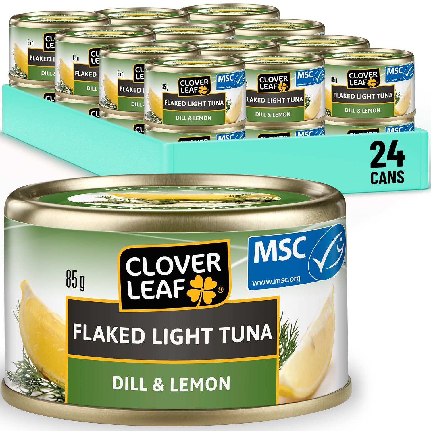 Clover Leaf Flake Light Tuna - 85g, 24 Count - Flavoured Canned Skipjack Tuna - High In Protein - 15g Of Protein per 85g Serving